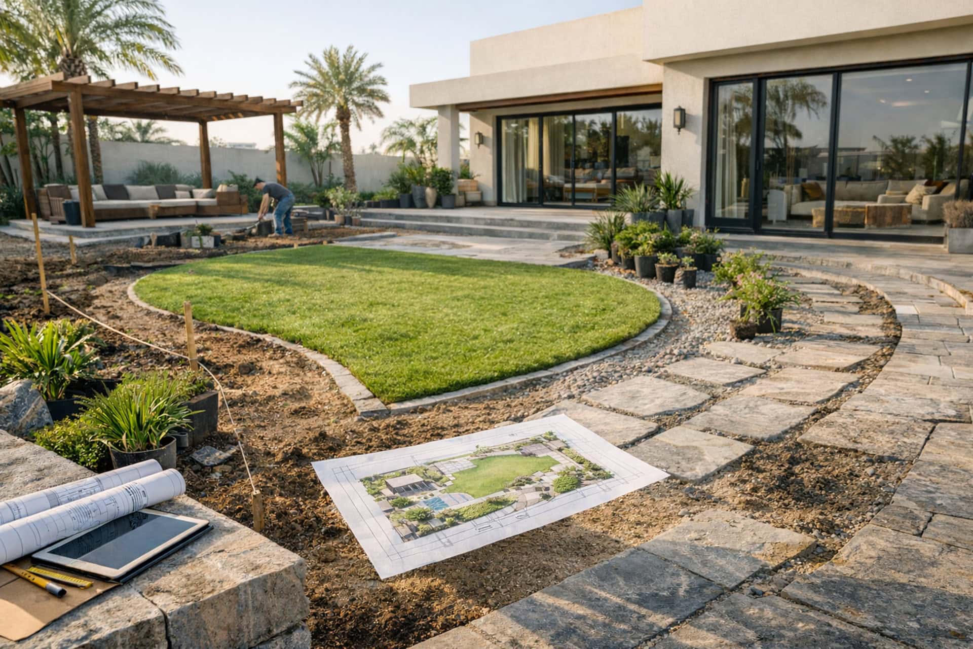 villa-landscaping -construction
